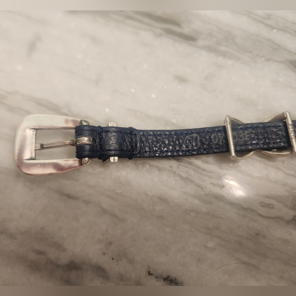 Brighton 3/8 Kriss Kross Bandit Bracelet, Blue With Silver Accents - Picture 3 of 5
